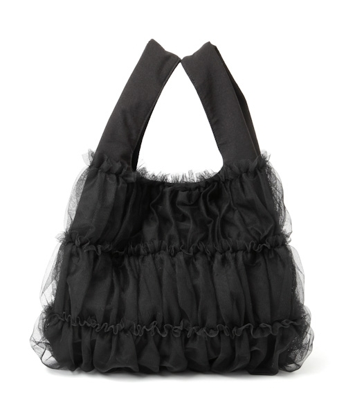 PAGEBOY(ページボーイ)の「チュールマルシェバッグ(トートバッグ・レディース・ブラック/オフホワイト/ラベンダー・FREE)」の15枚目の写真