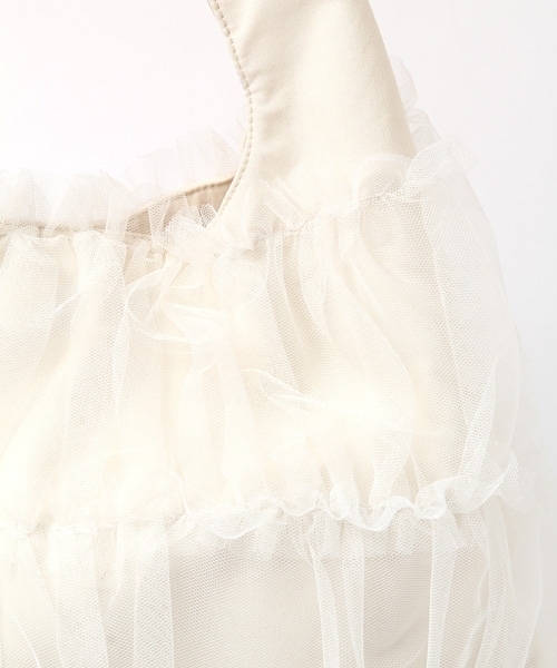 PAGEBOY(ページボーイ)の「チュールマルシェバッグ(トートバッグ・レディース・ブラック/オフホワイト/ラベンダー・FREE)」の22枚目の写真