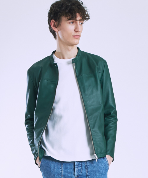 z-v-t ABAHOUSE シープレザー シングル ライダース ABAHOUSE（アバハウス）の「シープレザーシングルライダース