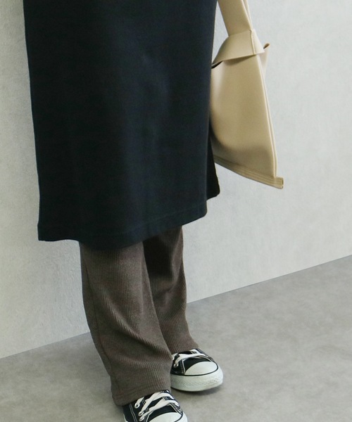 reca（レカ）の「クルーネックスウェットリラックスロングワンピース（ワンピース・レディース・ネイビー/ホワイト系その他/ブラック/ライトグレー/ダークグレー/カーキ/ブルー系その他/モカ・L/M）」の15枚目の写真