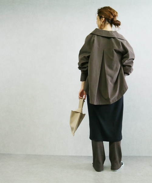 reca（レカ）の「クルーネックスウェットリラックスロングワンピース（ワンピース・レディース・ネイビー/ホワイト系その他/ブラック/ライトグレー/ダークグレー/カーキ/ブルー系その他/モカ・L/M）」の14枚目の写真