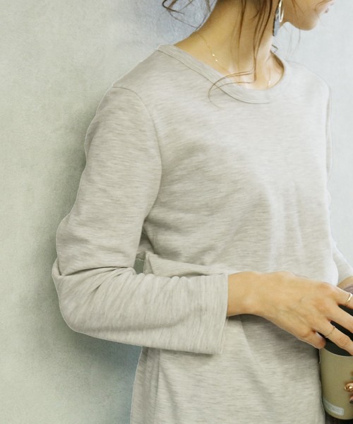 reca（レカ）の「クルーネックスウェットリラックスロングワンピース（ワンピース・レディース・ネイビー/ホワイト系その他/ブラック/ライトグレー/ダークグレー/カーキ/ブルー系その他/モカ・L/M）」の22枚目の写真