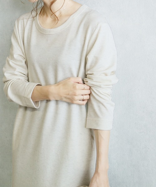 reca（レカ）の「クルーネックスウェットリラックスロングワンピース（ワンピース・レディース・ネイビー/ホワイト系その他/ブラック/ライトグレー/ダークグレー/カーキ/ブルー系その他/モカ・L/M）」の20枚目の写真