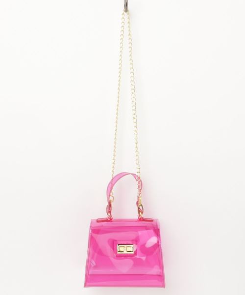 WEGO（ウィゴー）の「WEGO/クリアショルダーバッグ（ショルダーバッグ・レディース・パープル/マルチ/その他1/ホワイト系その他・FREE）」の10枚目の写真