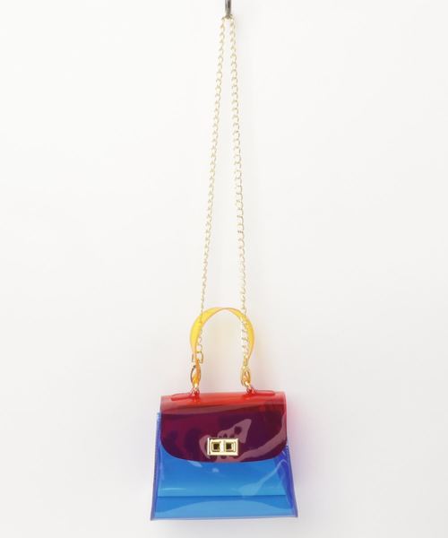 WEGO（ウィゴー）の「WEGO/クリアショルダーバッグ（ショルダーバッグ・レディース・パープル/マルチ/その他1/ホワイト系その他・FREE）」の11枚目の写真