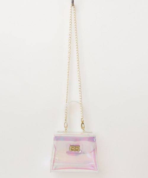 WEGO（ウィゴー）の「WEGO/クリアショルダーバッグ（ショルダーバッグ・レディース・パープル/マルチ/その他1/ホワイト系その他・FREE）」の12枚目の写真