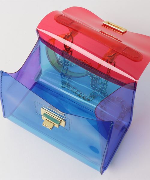 WEGO（ウィゴー）の「WEGO/クリアショルダーバッグ（ショルダーバッグ・レディース・パープル/マルチ/その他1/ホワイト系その他・FREE）」の7枚目の写真