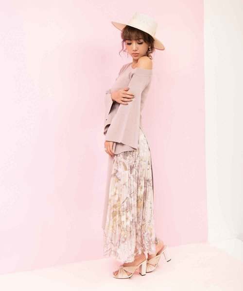 EIMY ISTOIRE（エイミーイストワール）の「muse flowerプリーツスカートsetニットワンピ（ワンピース・レディース・ホワイト/ブラック・FREE）」の7枚目の写真