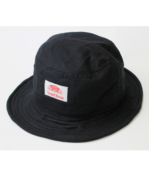 ROUND HOUSE（ラウンドハウス）の「【ROUND HOUSE】コットンLINENバケットハット（ハット・メンズ・ベージュ/ネイビー/ホワイト/ブラック・FREE）」の2枚目の写真