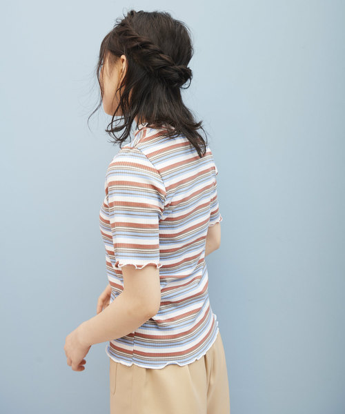 OLIVE des OLIVE（オリーブデオリーブ）の「チビハイネックプルオーバー（Tシャツ/カットソー・レディース・ブラック/オフホワイト/ピンク/イエロー/キャメル/ワイン・FREE）」の7枚目の写真