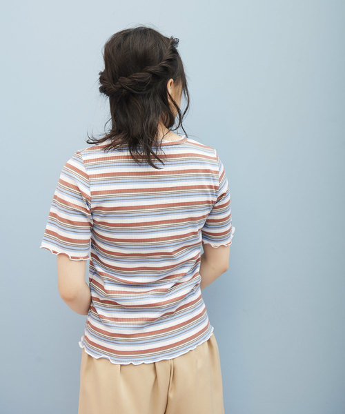 OLIVE des OLIVE（オリーブデオリーブ）の「チビハイネックプルオーバー（Tシャツ/カットソー・レディース・ブラック/オフホワイト/ピンク/イエロー/キャメル/ワイン・FREE）」の8枚目の写真