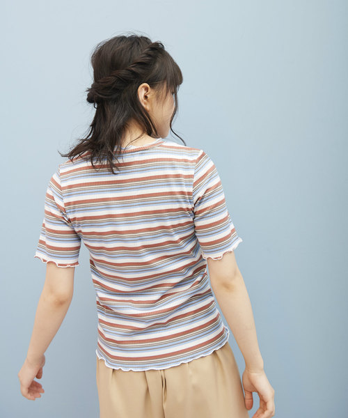 OLIVE des OLIVE（オリーブデオリーブ）の「チビハイネックプルオーバー（Tシャツ/カットソー・レディース・ブラック/オフホワイト/ピンク/イエロー/キャメル/ワイン・FREE）」の9枚目の写真