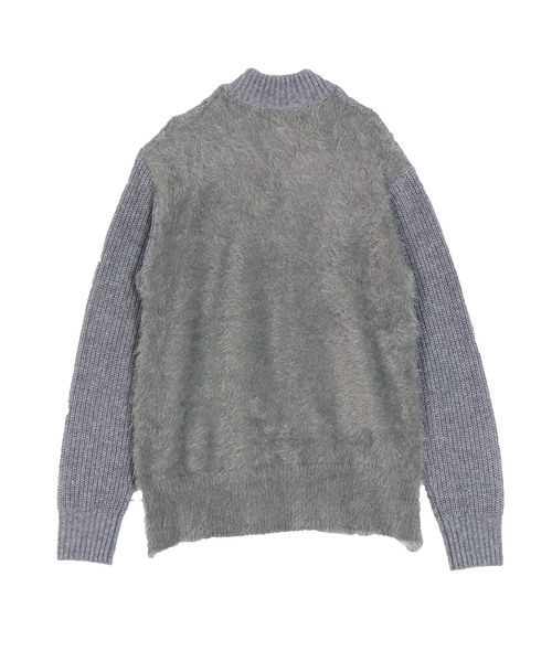 &g'aime(アンジェム)の「【表示しない】【&g'aime】ケーブル×フェザーニットチュニック(ニット/セーター・レディース・ネイビー/アイボリー/杢グレー・FREE)」の17枚目の写真