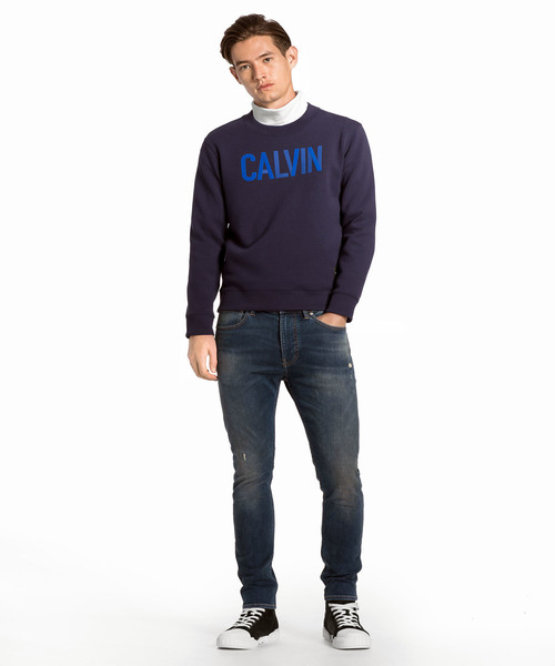 Calvin Klein Jeans（カルヴァンクラインジーンズ）の「ウォッシュ スキニージーンズ CKJ016（デニムパンツ・メンズ・ブルー・33/34/30inch/31inch/29inch/32inch）」の2枚目の写真