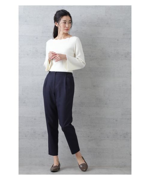 NATURAL BEAUTY BASIC（ナチュラルビューティーベーシック）の「【otonaMUSE 12月号掲載】ウォッシャブルサキソニーペグパンツ（その他パンツ・レディース・ネイビー/キャメル・SMALL/MEDIUM/X-SMALL）」の12枚目の写真