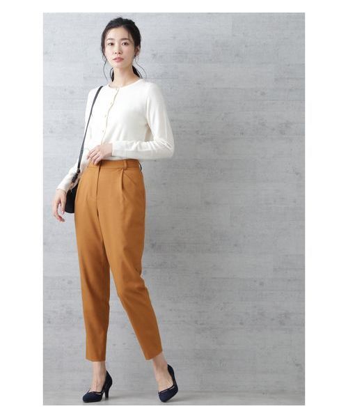 NATURAL BEAUTY BASIC（ナチュラルビューティーベーシック）の「【otonaMUSE 12月号掲載】ウォッシャブルサキソニーペグパンツ（その他パンツ・レディース・ネイビー/キャメル・SMALL/MEDIUM/X-SMALL）」の3枚目の写真