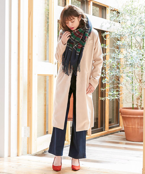 KOBE LETTUCE（コウベレタス）の「大判チェック柄ストール＊レディース/ショール/マフラー[J624]神戸レタス（ストール/ショール・レディース・ホワイト系その他/グレー系その他/ベージュ系その他/ブルー系その他/グレー系その他2/ホワイト系その他2・FREE）」の15枚目の写真