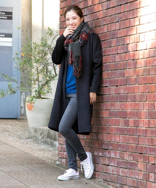 KOBE LETTUCE（コウベレタス）の「大判チェック柄ストール＊レディース/ショール/マフラー[J624]神戸レタス（ストール/ショール・レディース・ホワイト系その他/グレー系その他/ベージュ系その他/ブルー系その他/グレー系その他2/ホワイト系その他2・FREE）」の12枚目の写真