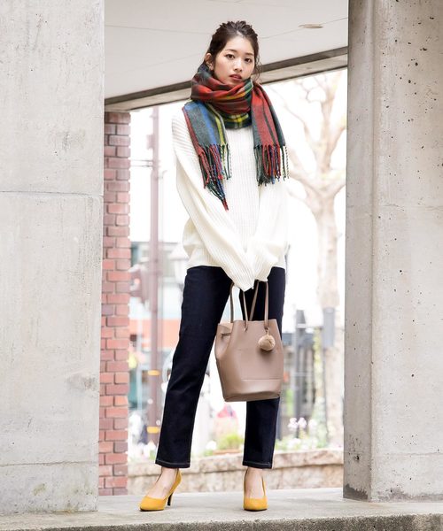 KOBE LETTUCE（コウベレタス）の「大判チェック柄ストール＊レディース/ショール/マフラー[J624]神戸レタス（ストール/ショール・レディース・ホワイト系その他/グレー系その他/ベージュ系その他/ブルー系その他/グレー系その他2/ホワイト系その他2・FREE）」の22枚目の写真