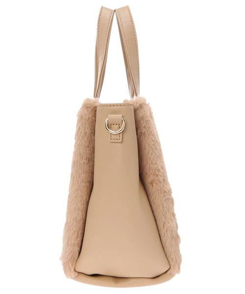 AMERICAN HOLIC(アメリカンホリック)の「・3ルームフェイクファーショルダー(ハンドバッグ・レディース・ベージュ/ブラウン・FREE)」の6枚目の写真