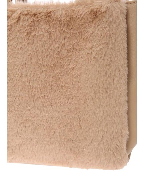 AMERICAN HOLIC(アメリカンホリック)の「・3ルームフェイクファーショルダー(ハンドバッグ・レディース・ベージュ/ブラウン・FREE)」の8枚目の写真