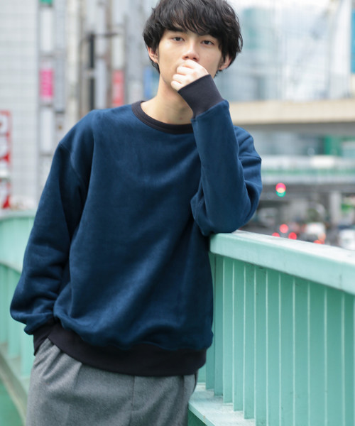 niko and...（ニコアンド）の「リバーシブルプルオーバー2（Tシャツ/カットソー・メンズ・ベージュ/ネイビー/ブラウン/オレンジ・MEDIUM/LARGE）」の4枚目の写真