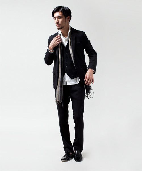 NANO universe（ナノユニバース）の「ミラノリブニットパンツ（スラックス・メンズ・グレー/ネイビー/ブラック・SMALL/MEDIUM/LARGE/X-LARGE）」の12枚目の写真