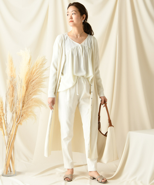 DouDou(ドゥドゥ)の「テーパードパンツ(その他パンツ・レディース・オフホワイト/ベージュ/カーキ/ライトベージュ・36/38)」の8枚目の写真