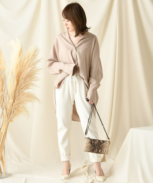 DouDou(ドゥドゥ)の「テーパードパンツ(その他パンツ・レディース・オフホワイト/ベージュ/カーキ/ライトベージュ・36/38)」の11枚目の写真