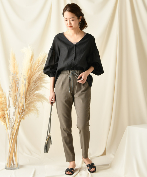 DouDou(ドゥドゥ)の「テーパードパンツ(その他パンツ・レディース・オフホワイト/ベージュ/カーキ/ライトベージュ・36/38)」の12枚目の写真