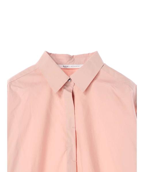 Editt by YECCA VECCA（エディットバイイェッカヴェッカ）の「P.バックシャーリングシャツ（シャツ/ブラウス・レディース・オフホワイト/カーキ/ピンク・FREE）」の10枚目の写真