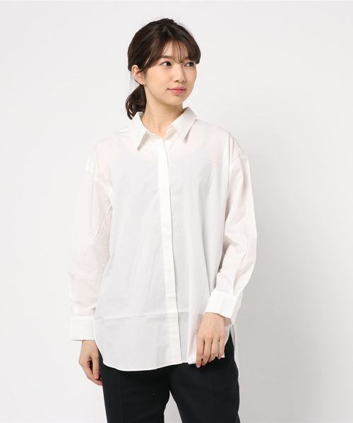 Editt by YECCA VECCA（エディットバイイェッカヴェッカ）の「P.バックシャーリングシャツ（シャツ/ブラウス・レディース・オフホワイト/カーキ/ピンク・FREE）」の15枚目の写真