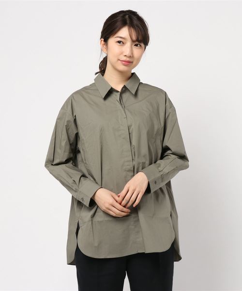 Editt by YECCA VECCA（エディットバイイェッカヴェッカ）の「P.バックシャーリングシャツ（シャツ/ブラウス・レディース・オフホワイト/カーキ/ピンク・FREE）」の7枚目の写真