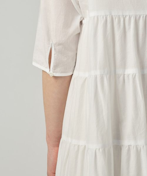 ZOZO（ゾゾ）の「【身長別に選べる】ティアードワンピース/ホワイト[WOMEN]（ワンピース・レディース・ホワイト・マルチサイズ）」の9枚目の写真