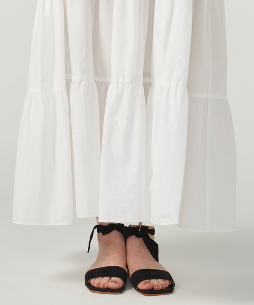 ZOZO（ゾゾ）の「【身長別に選べる】ティアードワンピース/ホワイト[WOMEN]（ワンピース・レディース・ホワイト・マルチサイズ）」の5枚目の写真