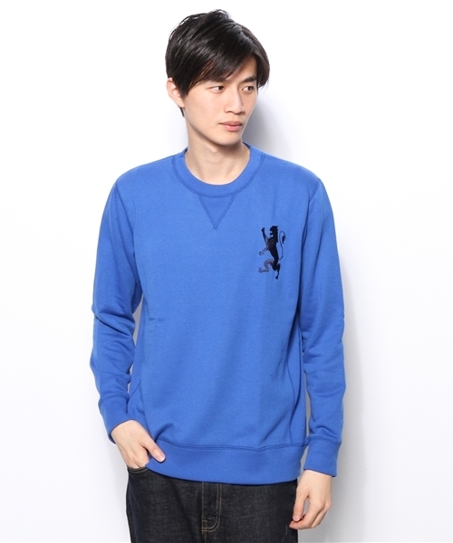 GIORDANO（ジョルダーノ）の「[GIORDANO]ビッグライオン刺繍クルースウェット（スウェット・メンズ・ブラック/グレー/ブルー/レッド・LARGE/SMALL/MEDIUM）」の3枚目の写真