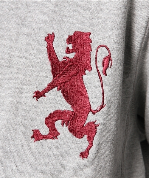 GIORDANO（ジョルダーノ）の「[GIORDANO]ビッグライオン刺繍クルースウェット（スウェット・メンズ・ブラック/グレー/ブルー/レッド・LARGE/SMALL/MEDIUM）」の10枚目の写真