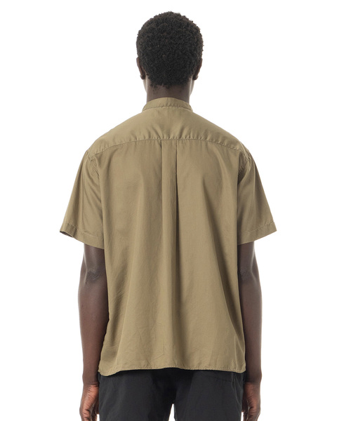 Sandinista(サンディニスタ)の「Military Sateen Band Collar S/S Shirt / バンドカラーミリタリーサテン半袖シャツ(シャツ/ブラウス・メンズ・ネイビー/オリーブ/ブラック・LARGE/SMALL/MEDIUM)」の7枚目の写真
