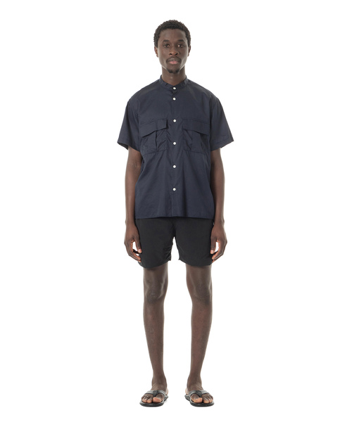 Sandinista(サンディニスタ)の「Military Sateen Band Collar S/S Shirt / バンドカラーミリタリーサテン半袖シャツ(シャツ/ブラウス・メンズ・ネイビー/オリーブ/ブラック・LARGE/SMALL/MEDIUM)」の15枚目の写真