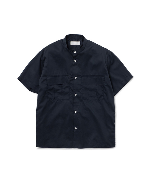 Sandinista(サンディニスタ)の「Military Sateen Band Collar S/S Shirt / バンドカラーミリタリーサテン半袖シャツ(シャツ/ブラウス・メンズ・ネイビー/オリーブ/ブラック・LARGE/SMALL/MEDIUM)」の14枚目の写真
