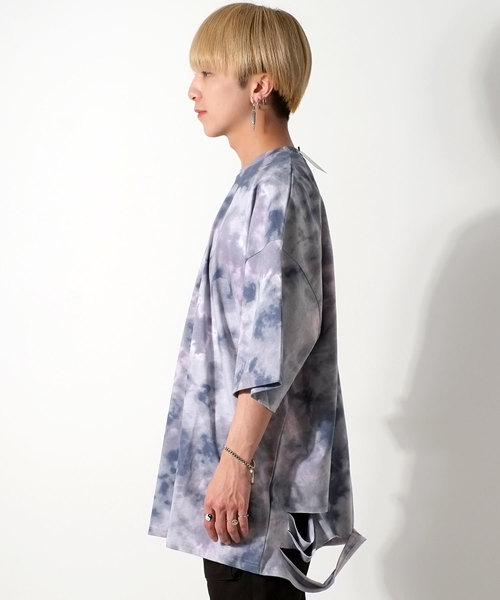 GOSTAR DE FUGA（ゴスタール ジフーガ）の「裾ダメージデザインタイダイ染め半袖Tシャツ/カットソー（Tシャツ/カットソー・メンズ・ブラック/イエロー/レッド・FREE）」の20枚目の写真