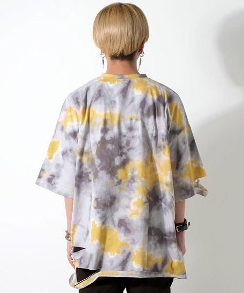 GOSTAR DE FUGA（ゴスタール ジフーガ）の「裾ダメージデザインタイダイ染め半袖Tシャツ/カットソー（Tシャツ/カットソー・メンズ・ブラック/イエロー/レッド・FREE）」の14枚目の写真