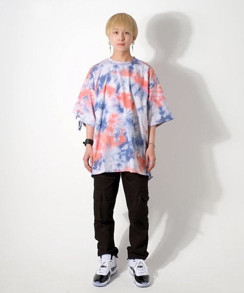 GOSTAR DE FUGA（ゴスタール ジフーガ）の「裾ダメージデザインタイダイ染め半袖Tシャツ/カットソー（Tシャツ/カットソー・メンズ・ブラック/イエロー/レッド・FREE）」の13枚目の写真