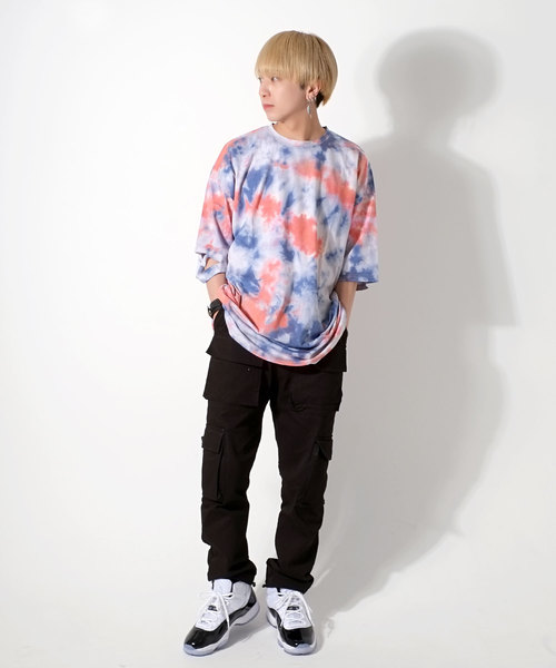 GOSTAR DE FUGA（ゴスタール ジフーガ）の「裾ダメージデザインタイダイ染め半袖Tシャツ/カットソー（Tシャツ/カットソー・メンズ・ブラック/イエロー/レッド・FREE）」の11枚目の写真