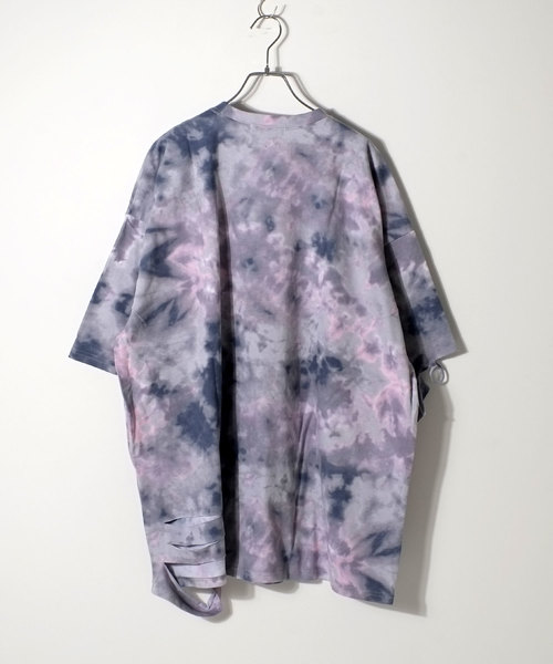 GOSTAR DE FUGA（ゴスタール ジフーガ）の「裾ダメージデザインタイダイ染め半袖Tシャツ/カットソー（Tシャツ/カットソー・メンズ・ブラック/イエロー/レッド・FREE）」の4枚目の写真