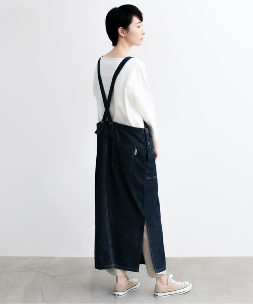 COCO WALK（ココウォーク）の「coco walk ココウォーク ジャンスカ エプロン デニムジャンパースカート（エプロン・レディース・ブルー/ネイビー・FREE）」の15枚目の写真