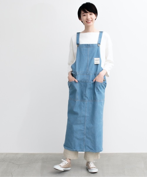 COCO WALK（ココウォーク）の「coco walk ココウォーク ジャンスカ エプロン デニムジャンパースカート（エプロン・レディース・ブルー/ネイビー・FREE）」の13枚目の写真