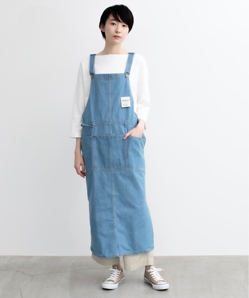 COCO WALK（ココウォーク）の「coco walk ココウォーク ジャンスカ エプロン デニムジャンパースカート（エプロン・レディース・ブルー/ネイビー・FREE）」の9枚目の写真
