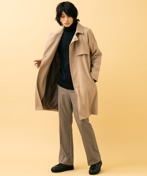 STUDIOUS（ステュディオス）の「【STUDIOUS】ダブルクロスミニマルトレンチ（トレンチコート・メンズ・ベージュ/ダークグレー・1/2/3）」の13枚目の写真