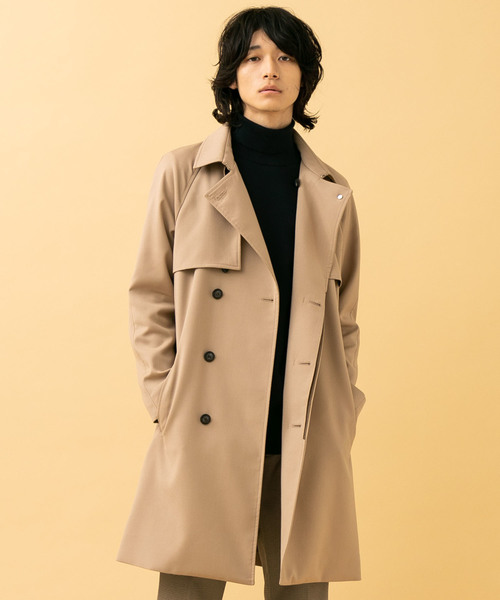 STUDIOUS（ステュディオス）の「【STUDIOUS】ダブルクロスミニマルトレンチ（トレンチコート・メンズ・ベージュ/ダークグレー・1/2/3）」の11枚目の写真